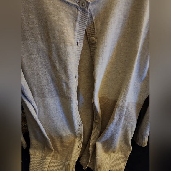 Van Heusen womems large grey button up sweater - Picture 2 of 4